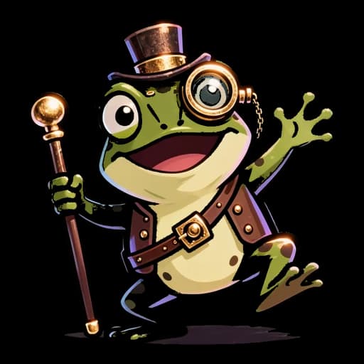 Mister Frog, waving hello